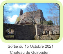 Sortie du 15 Octobre 2021     Chateau de Guirbaden