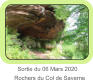 Sortie du 06 Mars 2020 Rochers du Col de Saverne